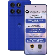 Motorola Edge 60 Pro 5G (Pantone Dazzling Blue, 8GB RAM, 256GB Storage) | 6.7" Display | 50MP+50MP+10MP | 50MP Front | Dimensity 8350 | 6000mAh | 90W & 15W Wireless Charging | IP68/IP69 Rated