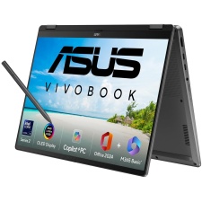 ASUS Vivobook 14 Flip,Intel Core Ultra 5 (Series 2),Copilot+ AI PC(Intel Arc iGPU/40TOPS/16GB/512GB/FHD+ Touch screen/14/Windows 11/M365 Basic (1Year)*/Office Home 2024/Gray/1.57 kg) TP3407SA-QL024WS