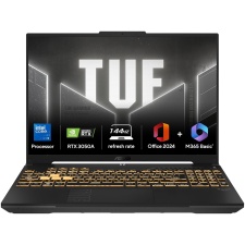 ASUS TUF Gaming F16,Intel Core 5 Processor 210H Gaming Laptop(NVIDIA RTX 3050A-4GB/65W TGP/16GB/512GB/FHD+/16"/144Hz/Windows 11/M365 Basic (1Year)*/Office Home 2024/Mecha Gray/2.20 Kg)FX607VB-RL076WS