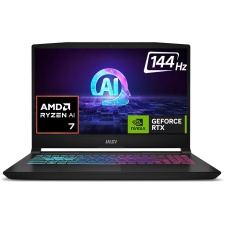 MSI Katana A15 AI, AMD 8th Gen. Ryzen 7 8840HS,Built-in AI, 40CM FHD 144Hz Gaming Laptop (16GB/512GB NVMe SSD/Windows 11 Home/MSO 2021/NVIDIA GeForce RTX 4050, GDDR6 6GB/Black/2.25Kg) B8VE-481IN